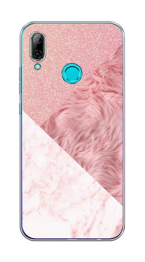 

Чехол на Honor 10 Lite/Huawei P Smart 2019 "Текстурные треугольники", Розовый;белый, 67250-1