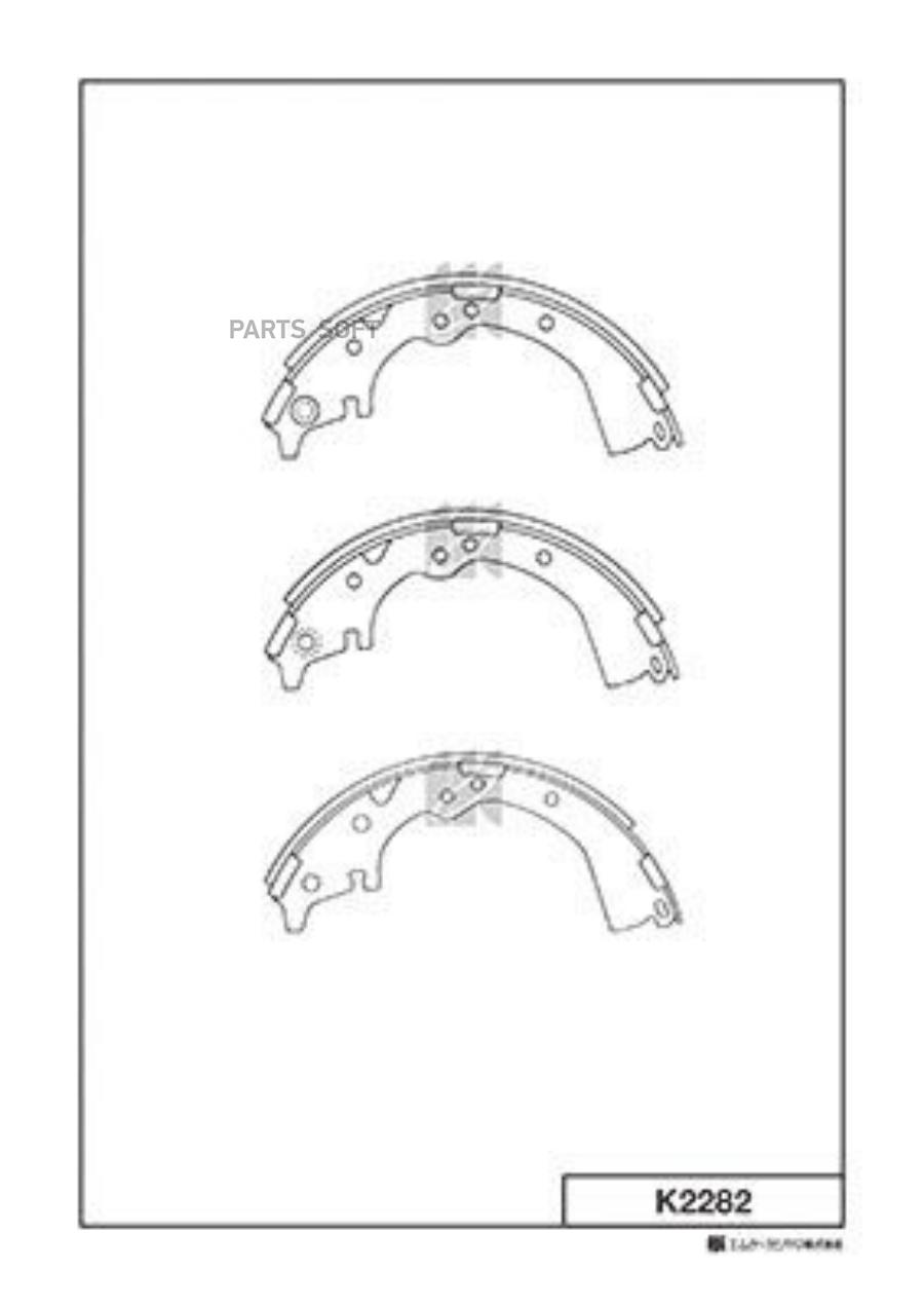 K2282_колодки барабанные toyota land cruiser/lite-ace/hi-ace/hi-lux 80-02