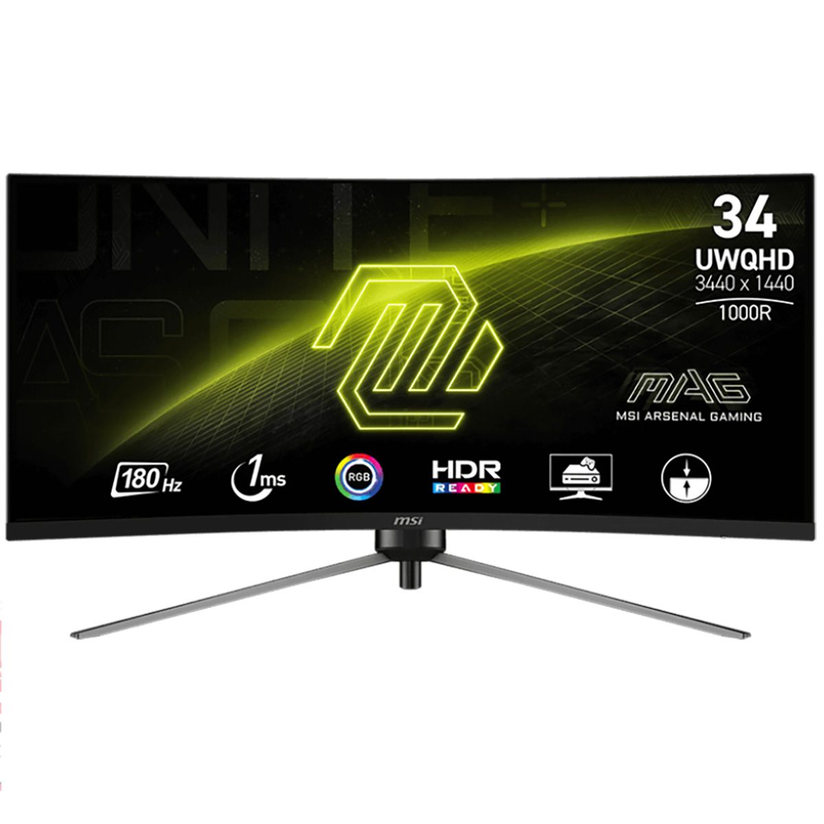 

34" Монитор MSI MAG 345CQR черный 180Hz 3440x1440 VA, MAG 345CQR