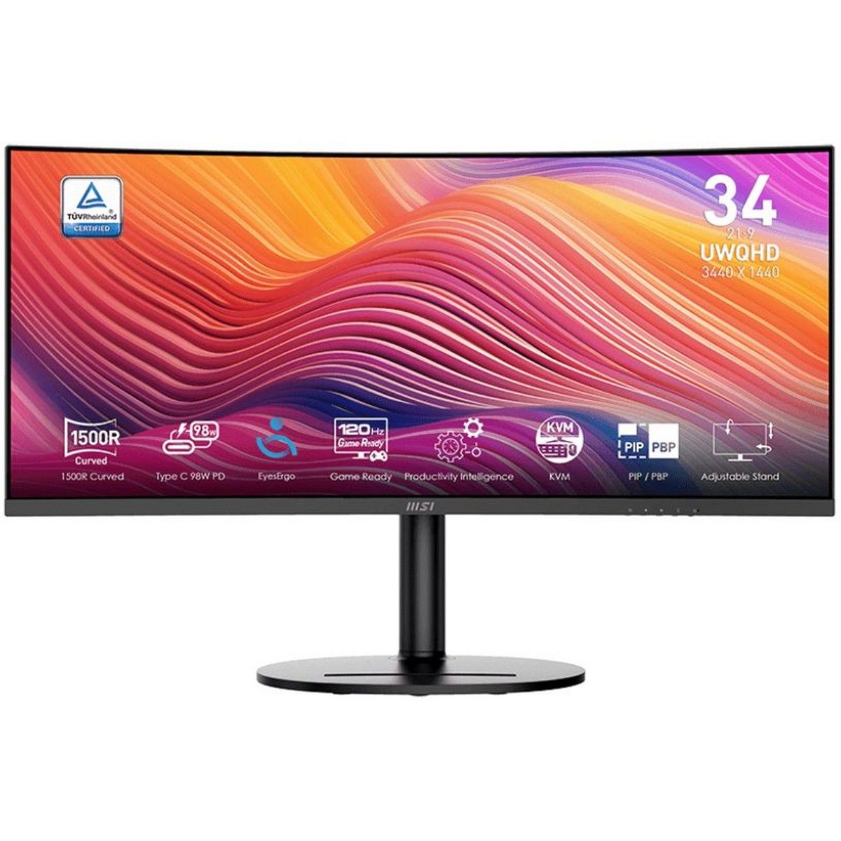 

34" Монитор MSI Modern MD342CQP черный 120Hz 3440x1440 VA, Modern MD342CQP