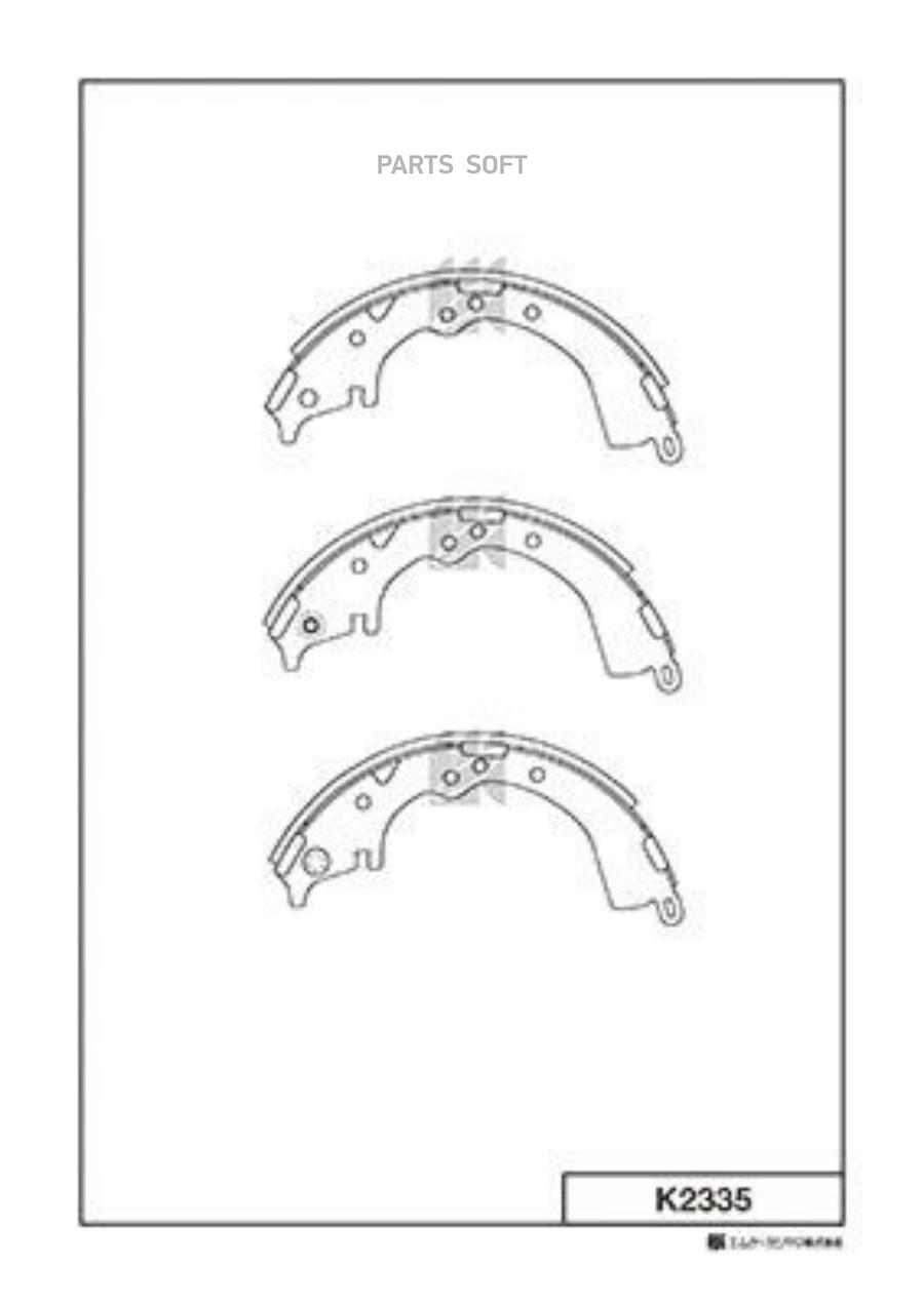 

K2335_колодки барабанные toyota hilux ii/iii 2.5d-4d 01>