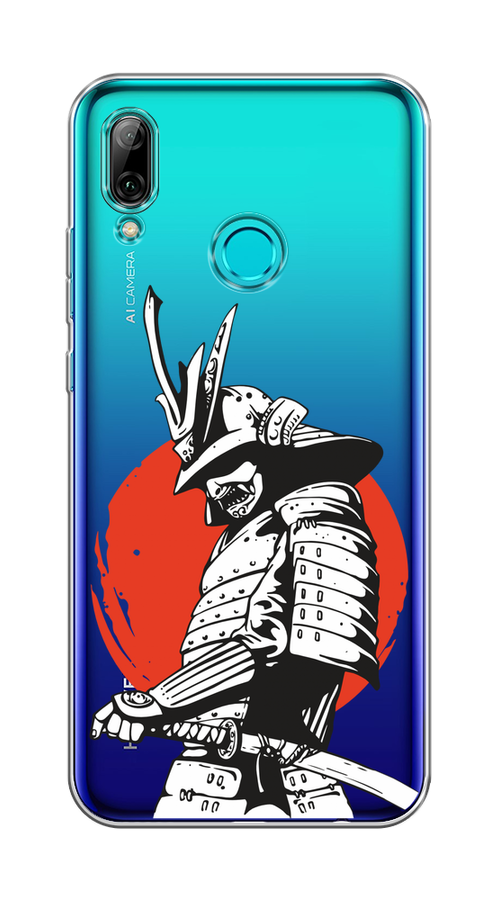 

Чехол на Honor 10 Lite/Huawei P Smart 2019 "Самурай с катаной", Черный;красный;белый, 67250-1