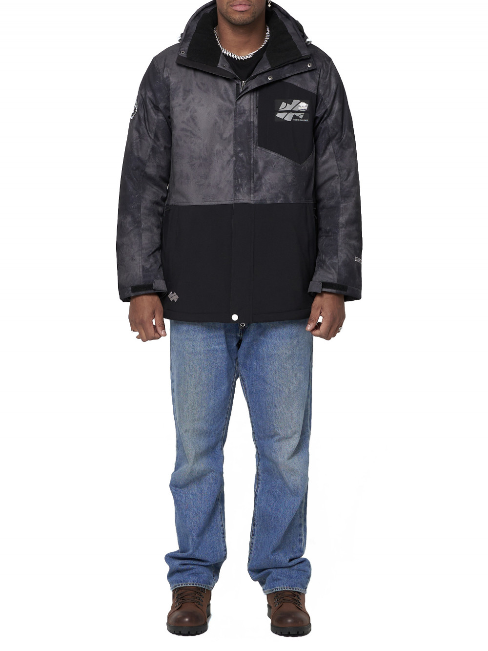 

Спортивная куртка мужская NoBrand AD88514 серая L, AD88514