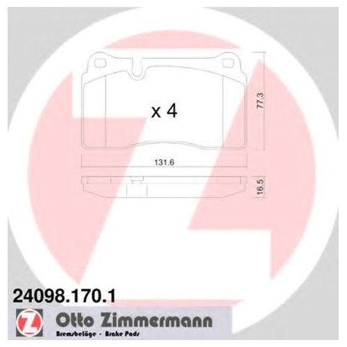 

Колодки Дисковые Передние Vw Touareg, Land Rover Range Rover 3.2-4.2I/3.0Tdi V 24098.170.1