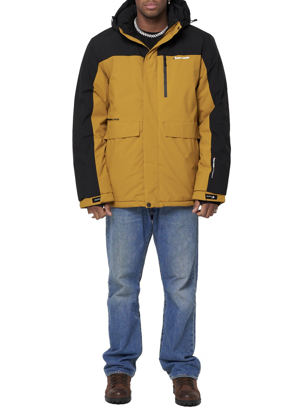 

Спортивная куртка мужская NoBrand AD88814 желтая XL, AD88814