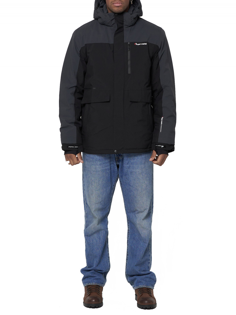 

Спортивная куртка мужская NoBrand AD88814 черная XL, AD88814