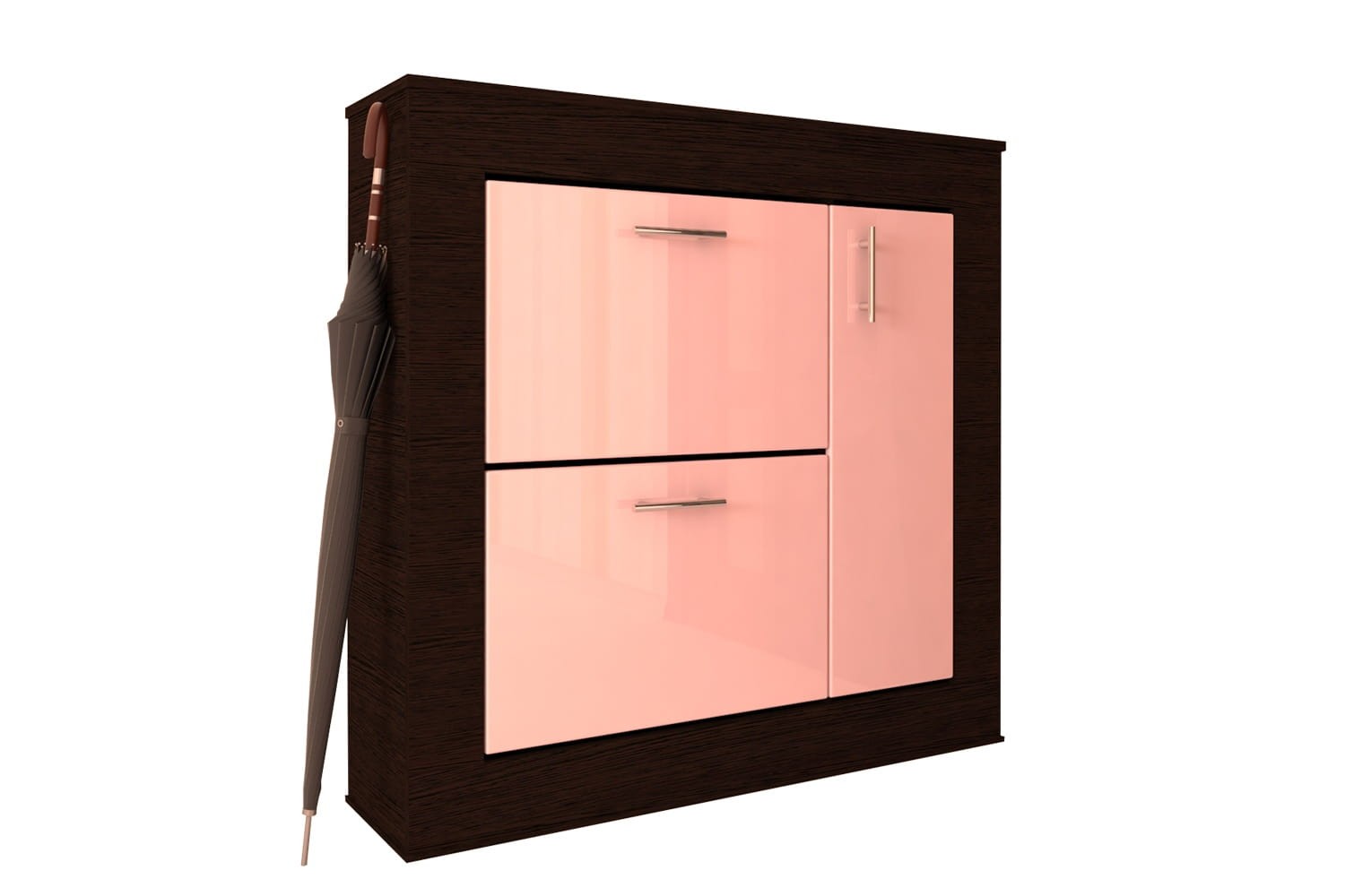 Тумба для мебели Мебелеф – 21 венге/розовый глянец