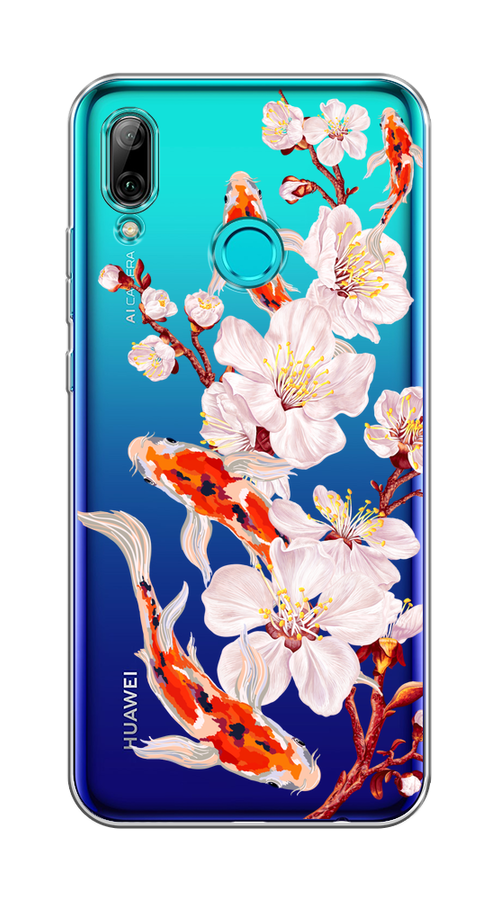 

Чехол на Honor 10 Lite/Huawei P Smart 2019 "Карпы и сакура", Оранжевый;розовый;бежевый;прозрачный, 67250-1