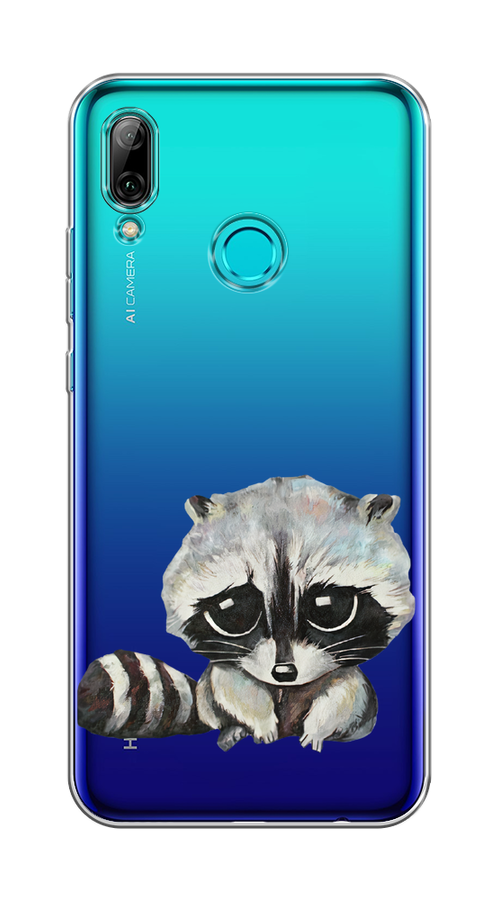 

Чехол на Honor 10 Lite/Huawei P Smart 2019 "Большеглазый енот", Серый;черный;прозрачный, 67250-1