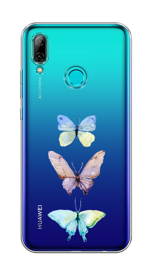 

Чехол на Honor 10 Lite/Huawei P Smart 2019 "Акварельные бабочки", Бирюзовый;розовый, 67250-1