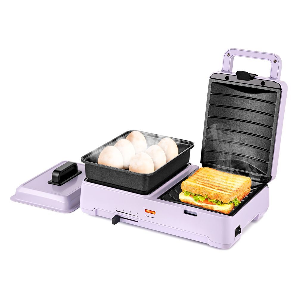 Сэндвич-тостер Kitfort КТ-6061-3 фиолетовый бутербродница 2 в 1 kitfort кт 6061 3 лавандовый