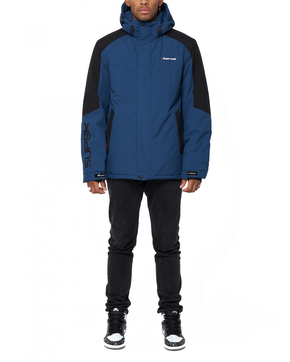 

Спортивная куртка мужская NoBrand AD88813 синяя XXL, AD88813
