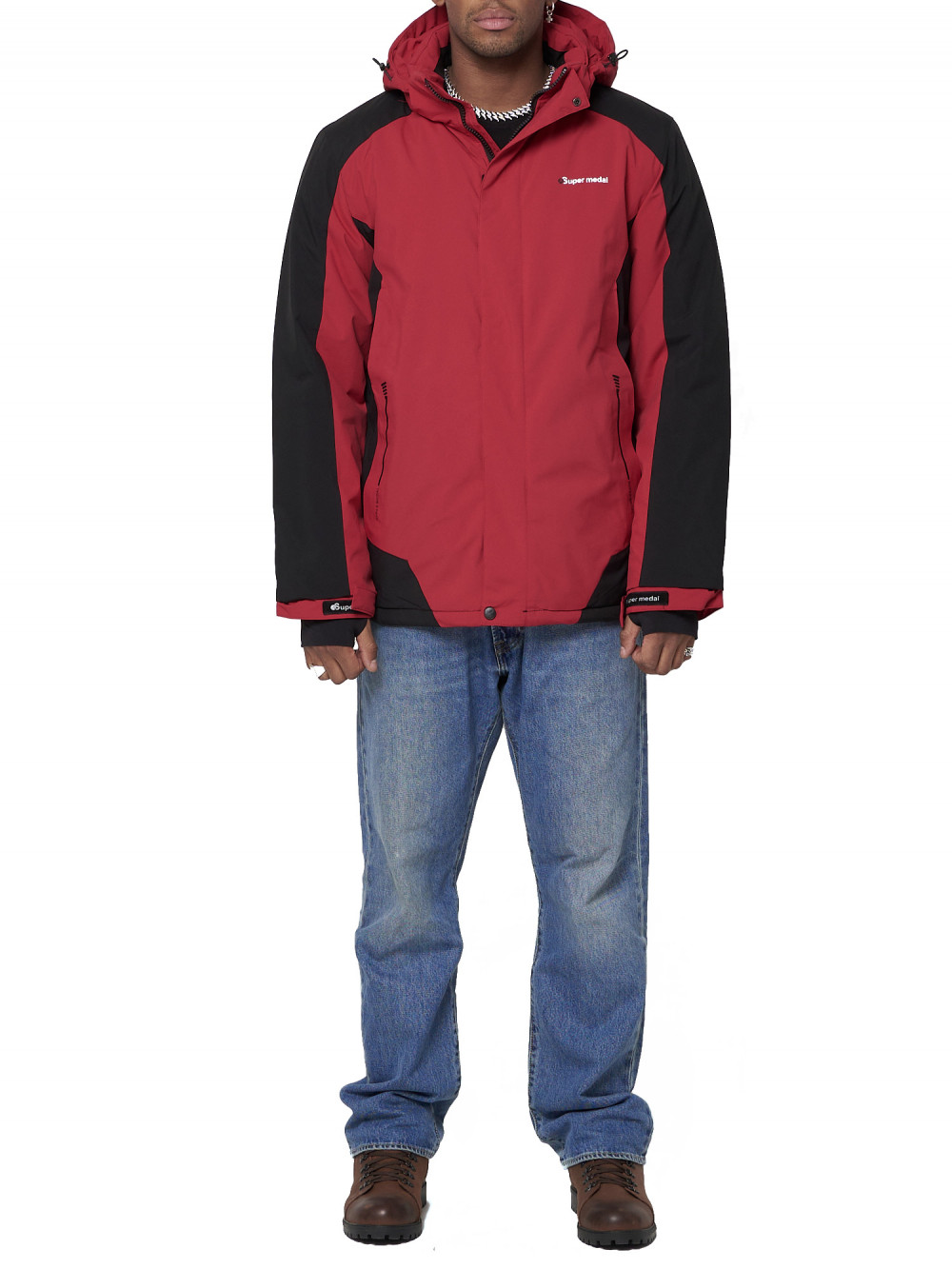 

Спортивная куртка мужская NoBrand AD88812 красная XXL, AD88812
