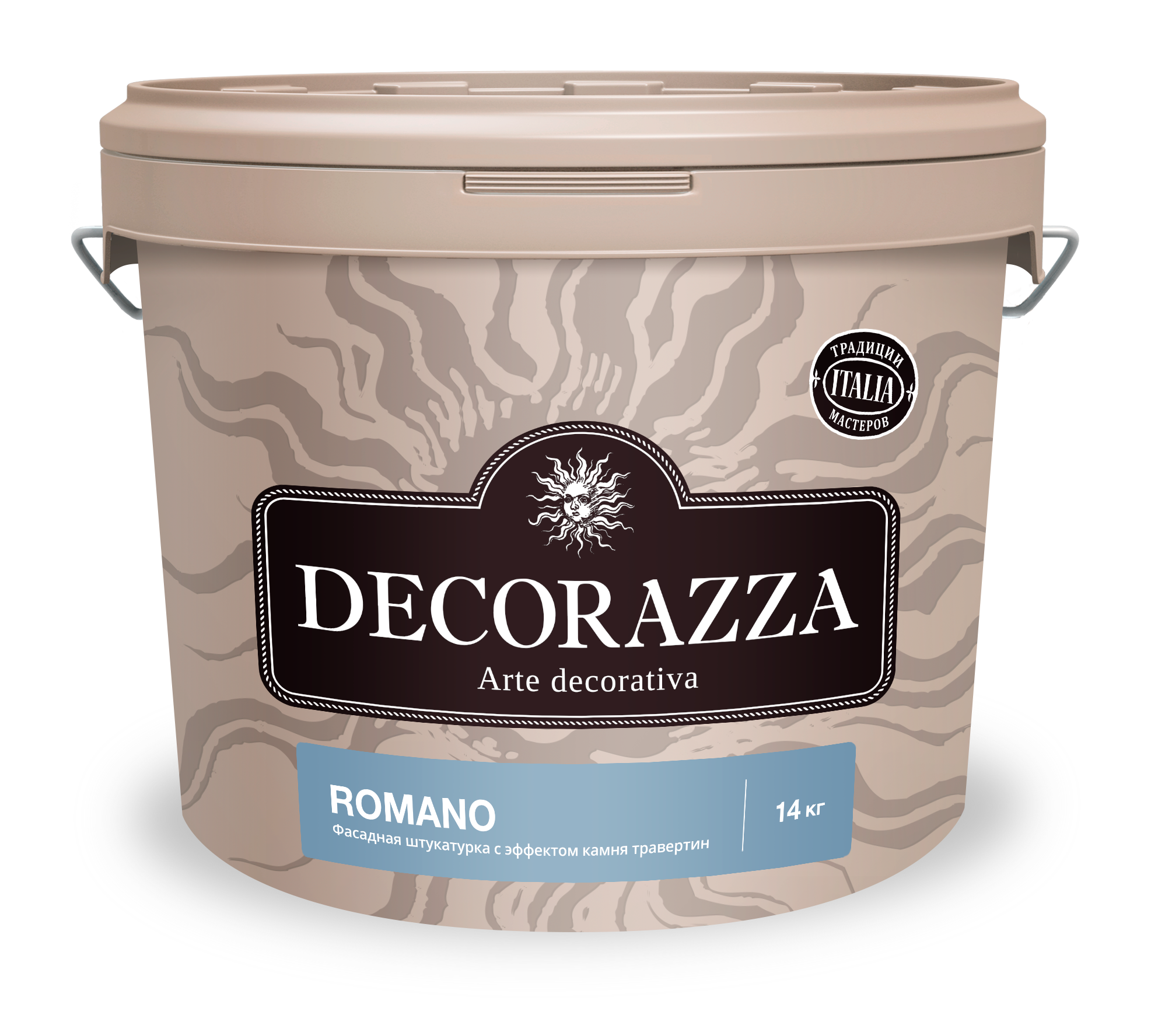 Декоративная штукатурка Decorazza Romano RM 001, 14 кг декоративная штукатурка decorazza velluto vt 001 1 кг