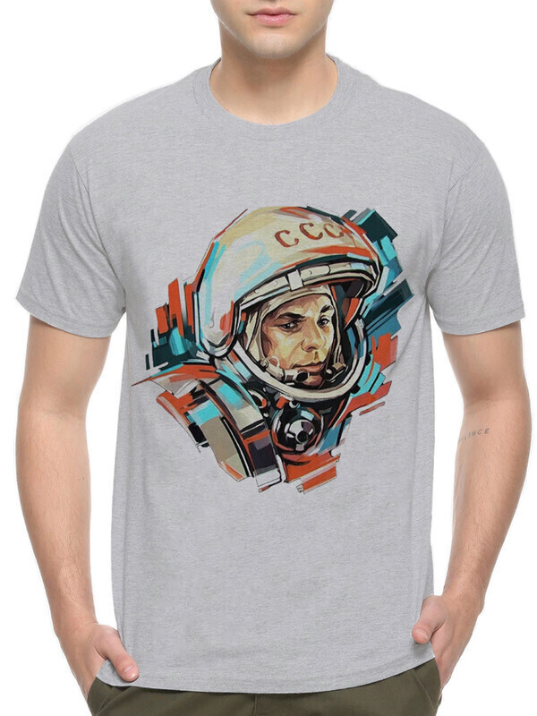

Футболка мужская Dream Shirts Космонавт Юрий Гагарин 1001088-2 серая XL, Серый, Космонавт Юрий Гагарин 1001088-2