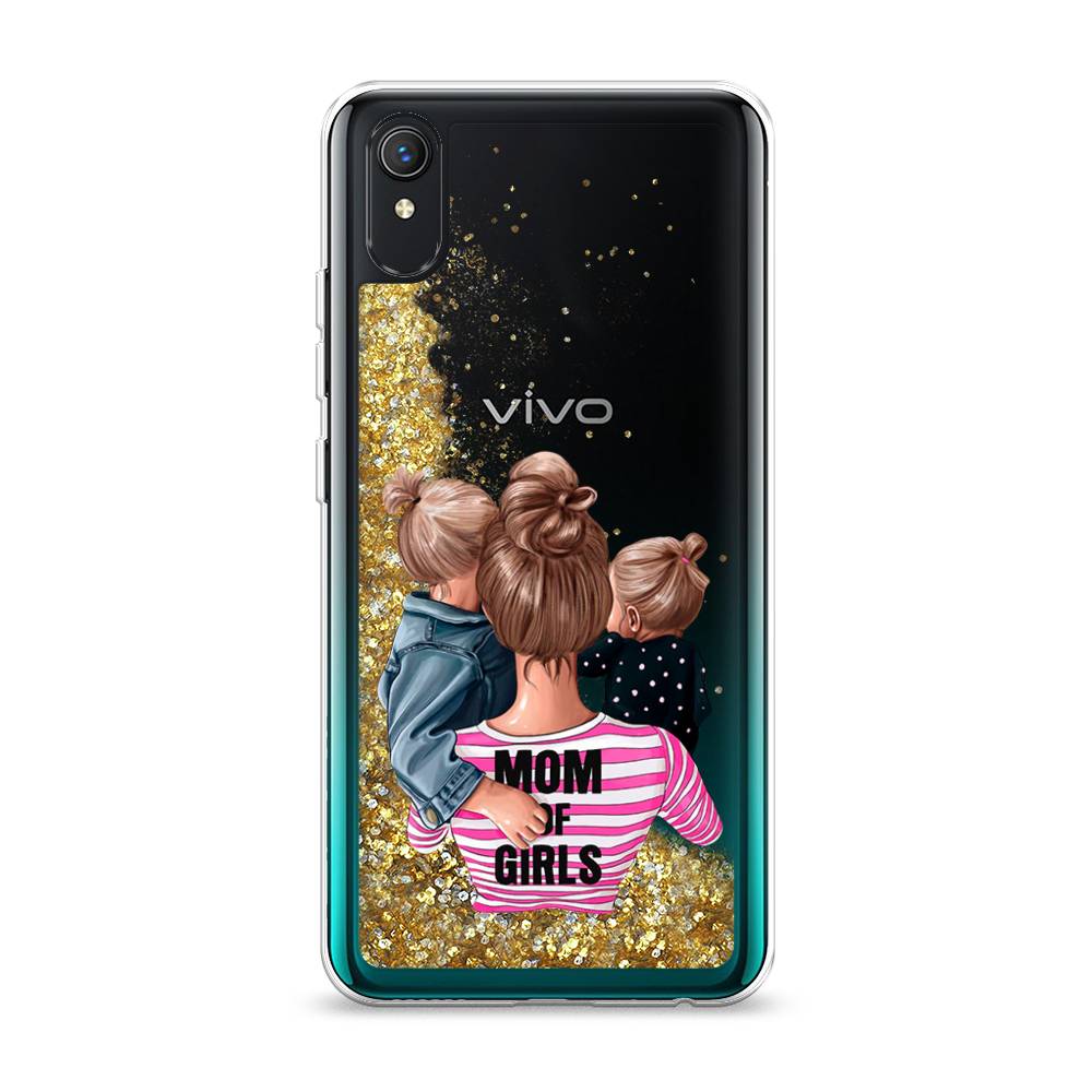 

Жидкий чехол с блестками "Mom of Girls" на Vivo Y1s, 263290-1