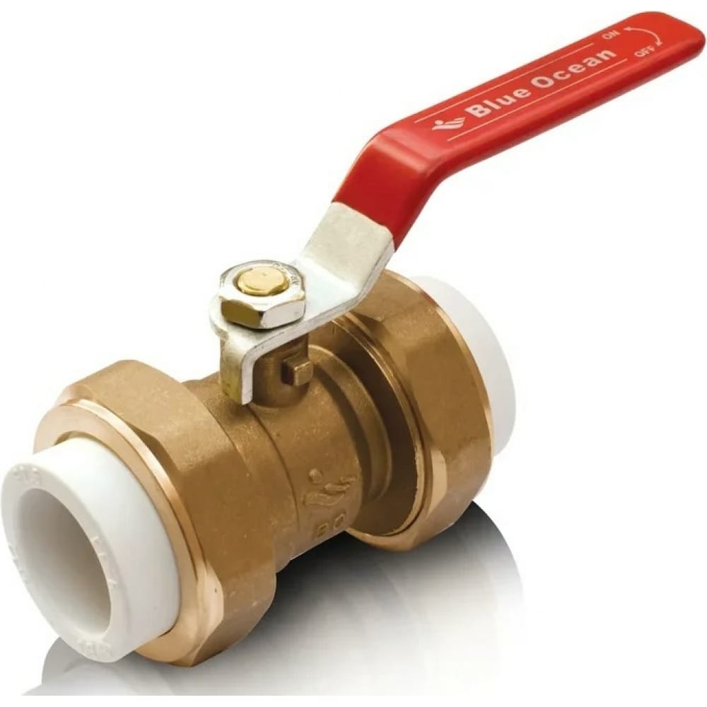 

Blue Ocean Кран шаровый 2 сварные головки, латунь - 32х32 PPRF/BV-32х32