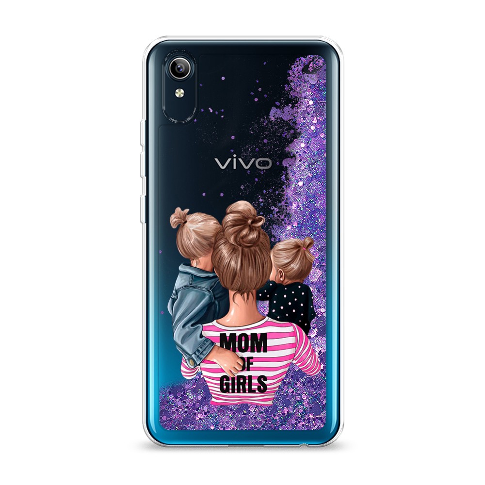 

Жидкий чехол с блестками "Mom of Girls" на Vivo Y91c, 262892-1
