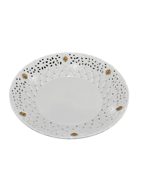 

Круглое блюдо для подачи керамика Lenardi Северное сияние 35см 110132, Белый