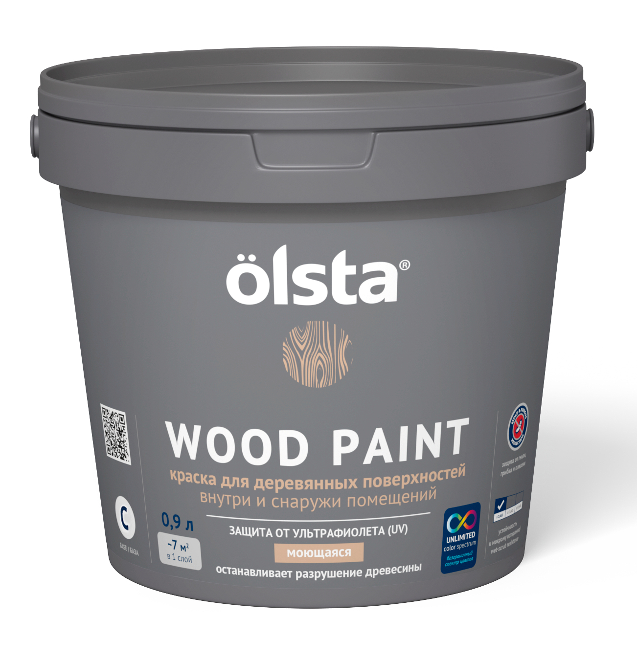 фото Краска olsta wood paint база c, 900 мл