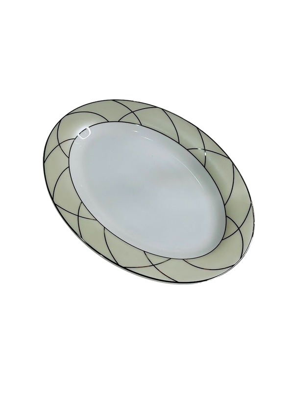 

Овальное блюдо для подачи костяной фарфор Lenardi Pandora cream 23см 145-441, Бежевый