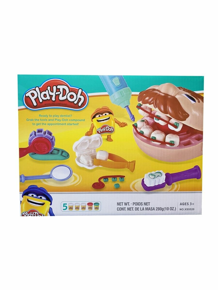 

Игровой набор с пластилином, Play-Doh Мистер Зубастик, Разноцветный, Play-Doh Мистер Зубастик