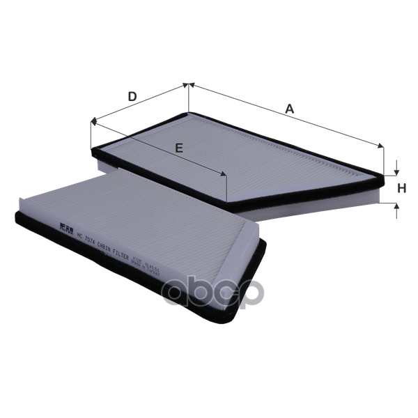 

Фильтр салонный PEUGEOT 206 FIL FILTER HC7074, HC7074