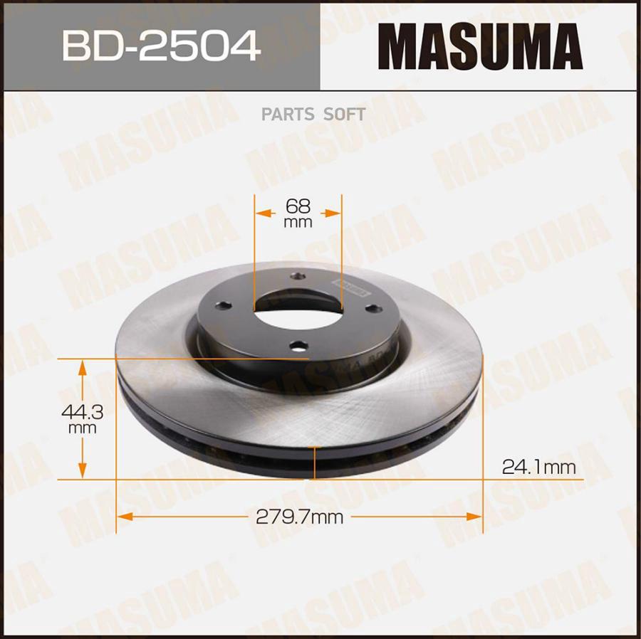 

Тормозной диск Masuma BD2504