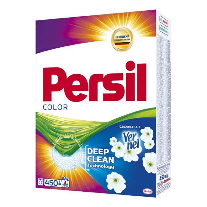 фото Стиральный порошок persil color свежесть от vernel автомат для цветного белья 450 г