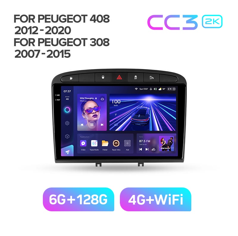 Магнитола TEYES PEUGEOT 308 PEUGEOT 408 CC3 2K 464ГБ 3689000₽