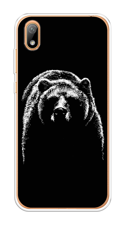 

Чехол на Huawei Y5 2019/Honor 8S/8S Prime "Медведь в ночи", Белый;черный, 69050-1