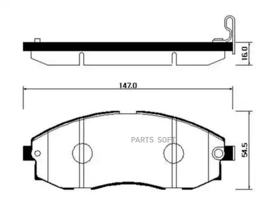 Тормозные колодки HSB дисковые HP0018