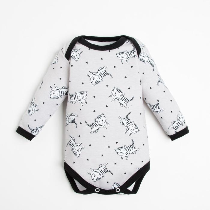 

Боди с длинным рукавом Крошка Я Stylish boy рост 86-92 см, Серый, Stylish boy-1