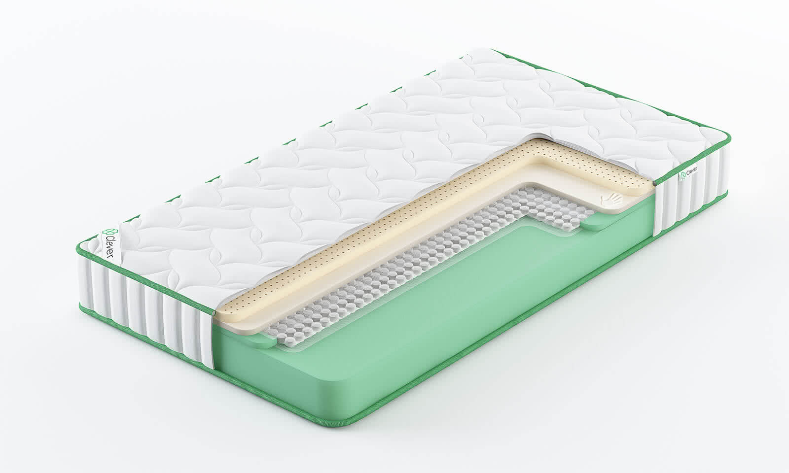 

Матрас Clever CloudFlex Mix 85x150, Белый, CloudFlex Mix