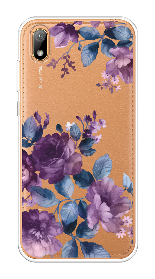 

Чехол на Huawei Y5 2019/Honor 8S/8S Prime "Purple Blossoms", Синий;фиолетовый, 69050-1