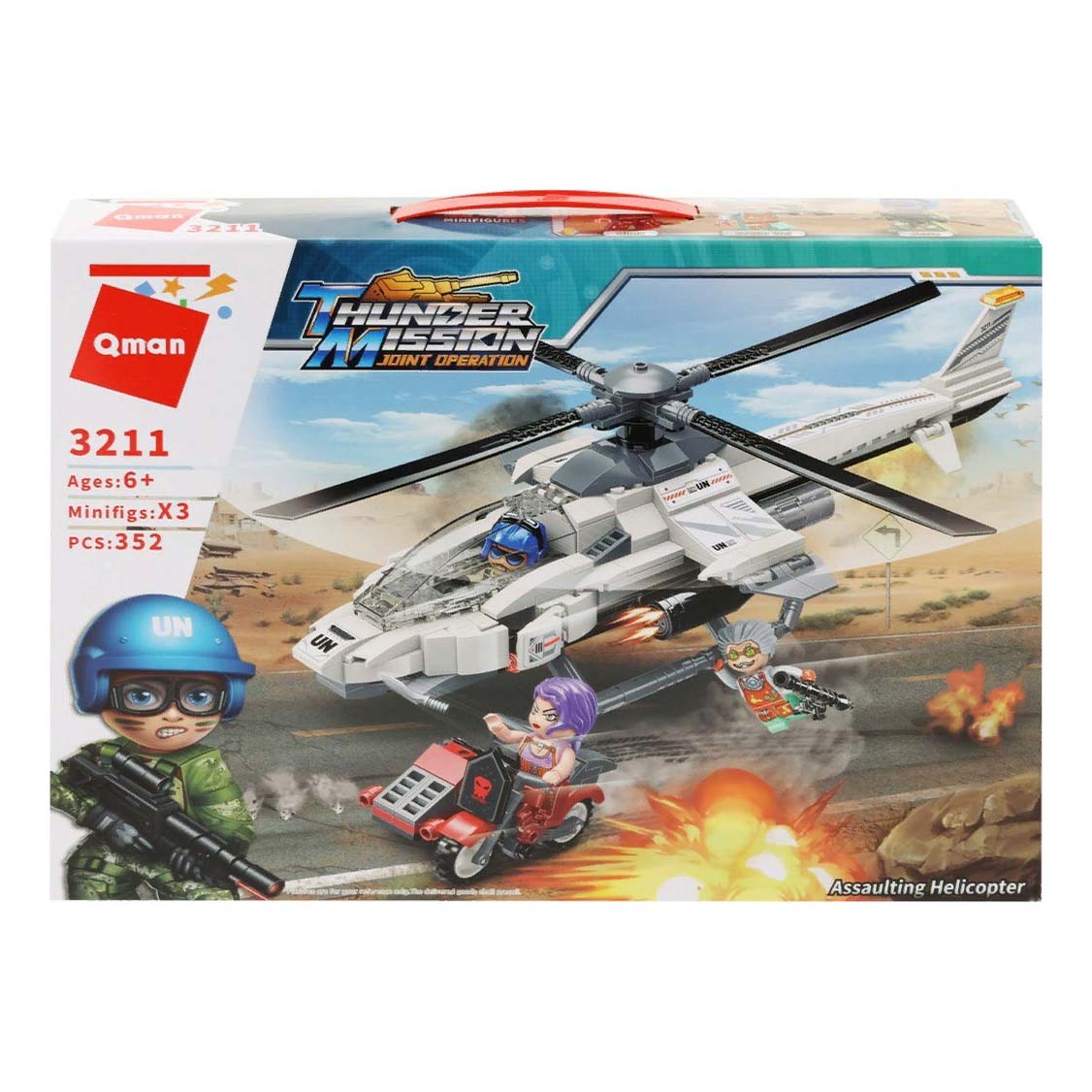 

Конструктор Qman Вертолет 3211 352 детали