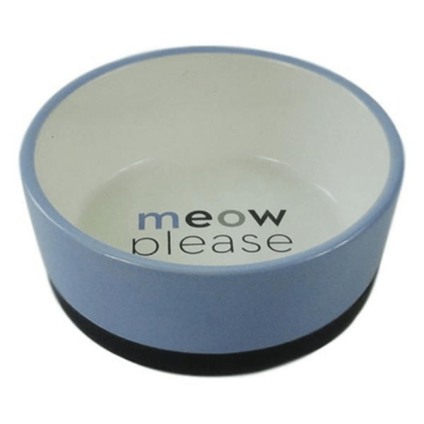 

Миска для кошек Foxie Meow серо-голубая, 360 мл, Голубой