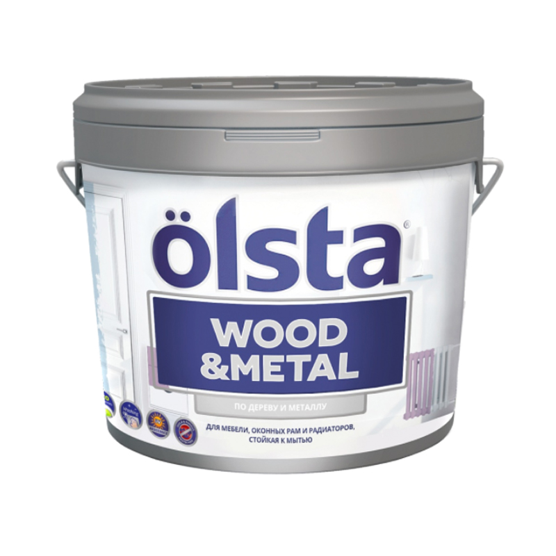 Краска Olsta Wood&Metal База С 2,7 л