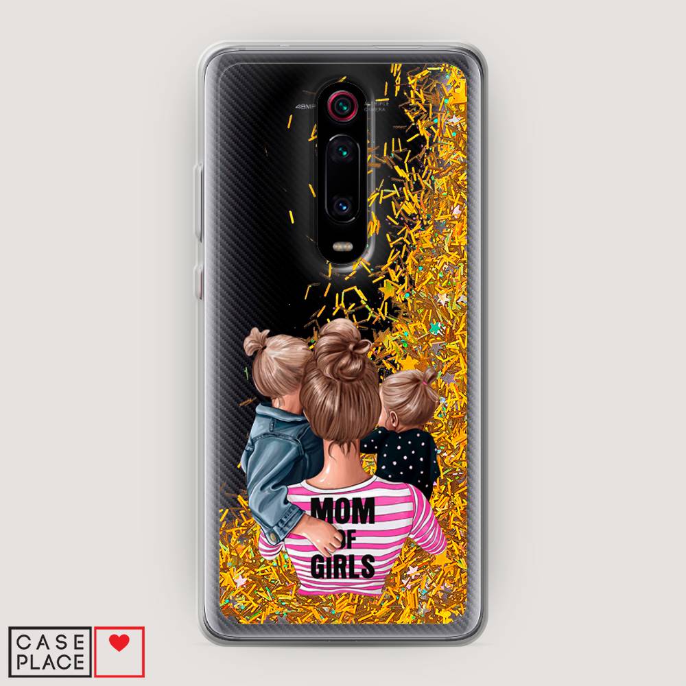 

Жидкий чехол с блестками "Mom of Girls" на Xiaomi Mi 9T, 35790-1