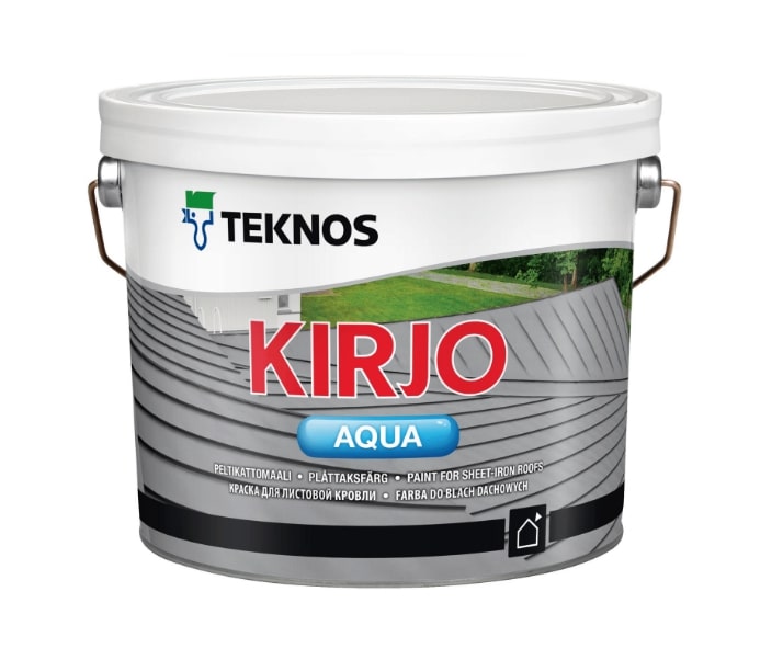 Краска Teknos матовая белая Kirjo Aqua PM1 2,7 л