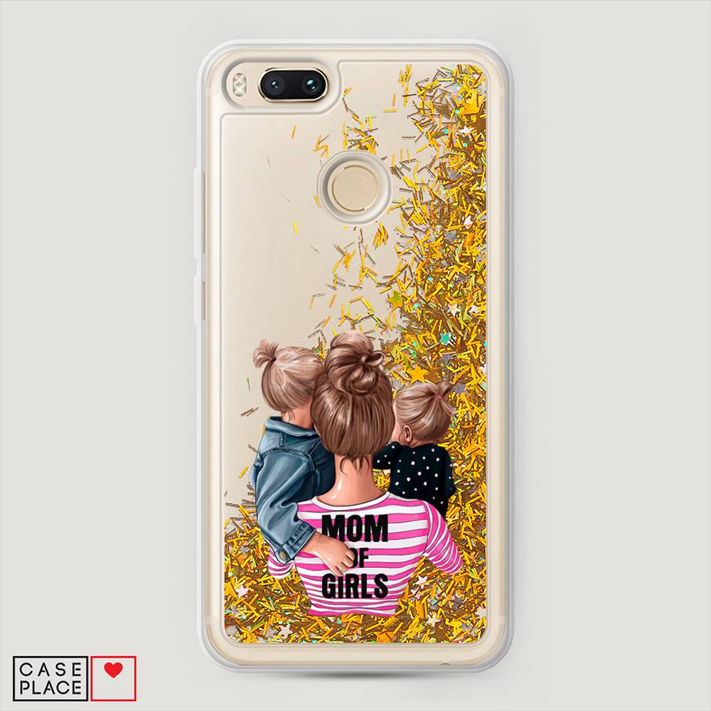 

Жидкий чехол с блестками "Mom of Girls" на Xiaomi Mi A1, 32690-1