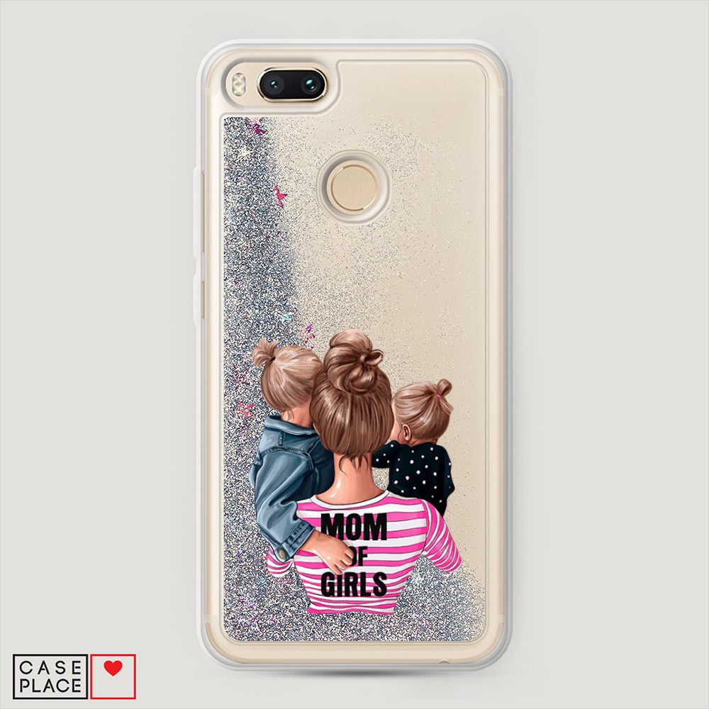 

Жидкий чехол с блестками "Mom of Girls" на Xiaomi Mi A1
