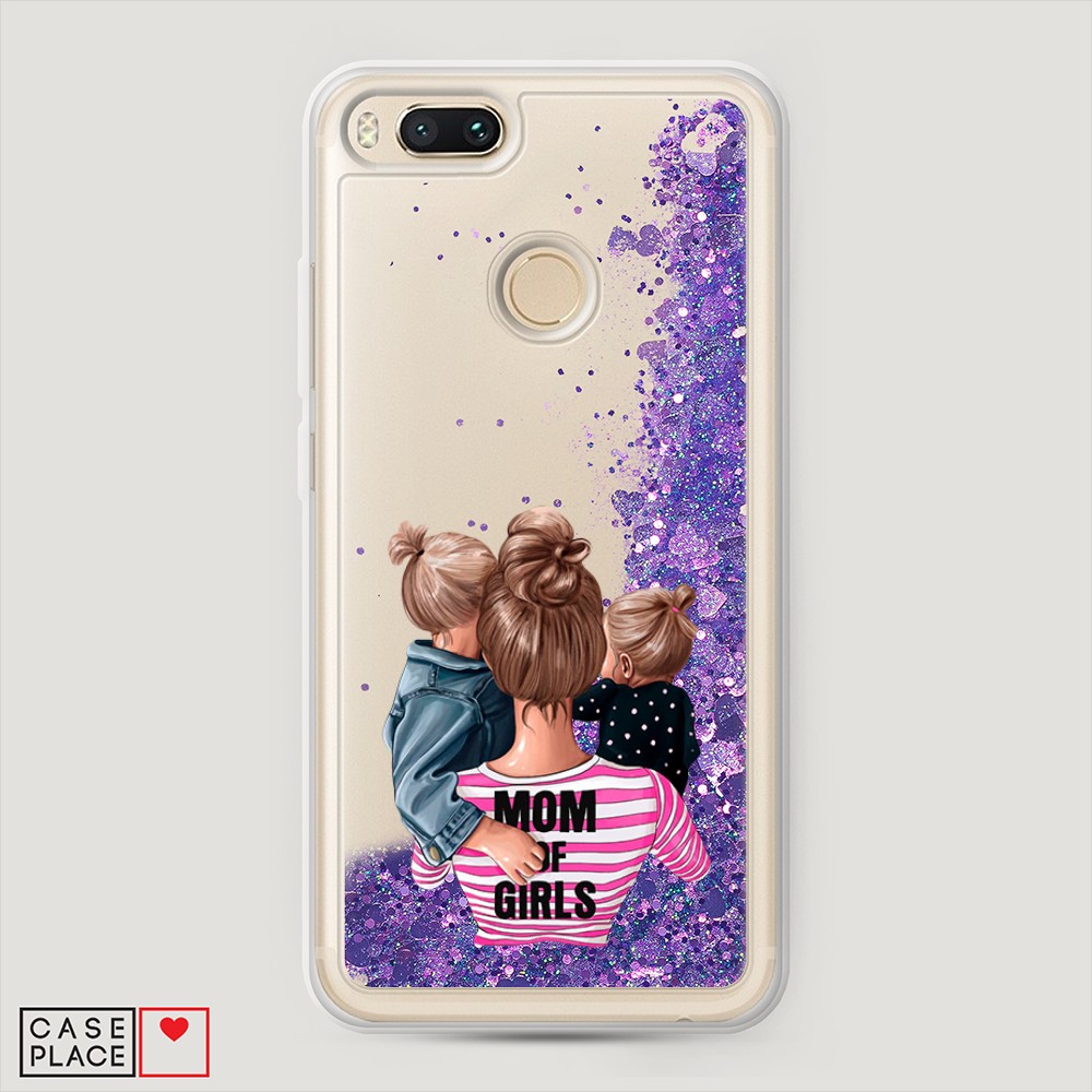 

Жидкий чехол с блестками "Mom of Girls" на Xiaomi Mi A1, 32692-1