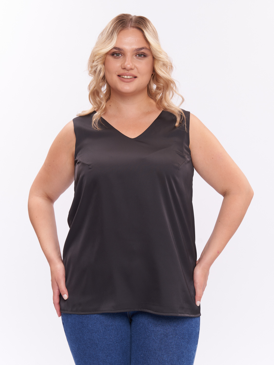 

Майка женская ARTESSA MT10237BLK01 черная 52-54, Черный, MT10237BLK01