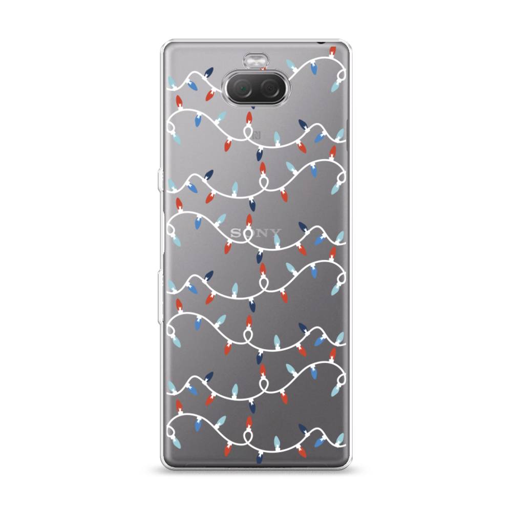 

Чехол на Sony Xperia XA3"Разноцветная гирлянда", Белый;красный;синий, 53750-5