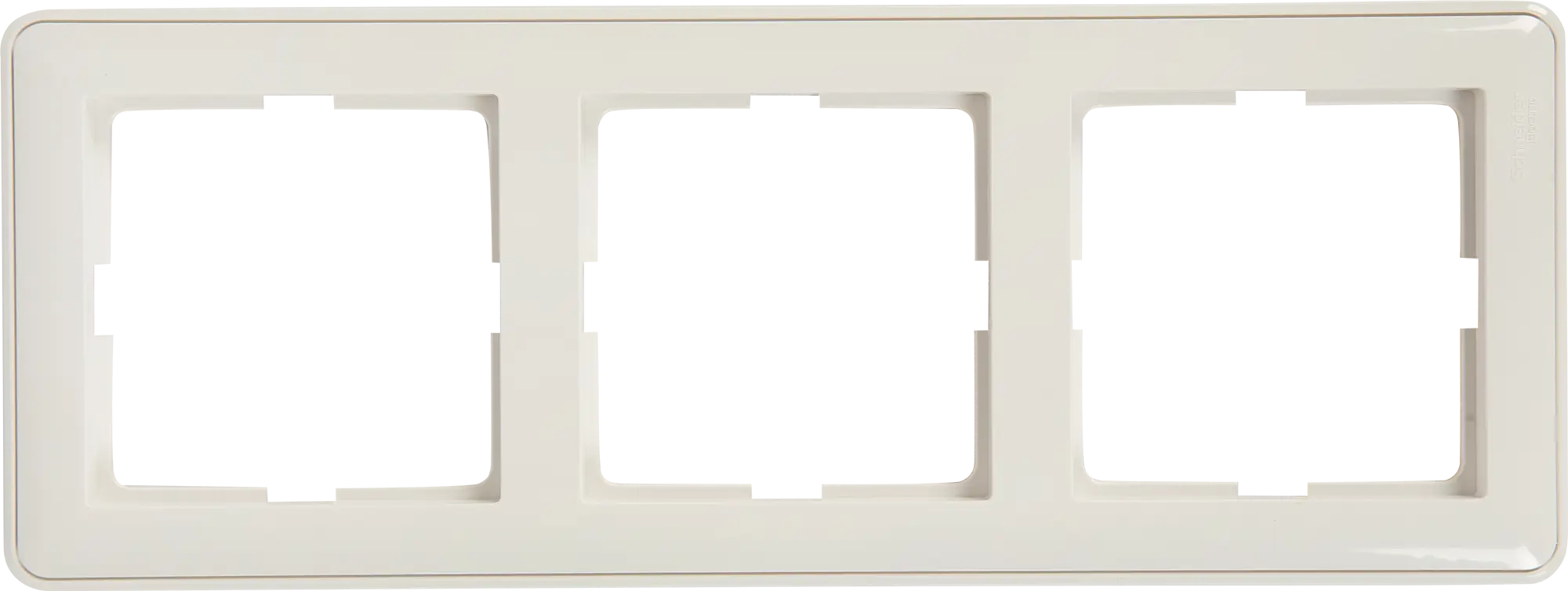 Рамка для розеток и выключателей Schneider Electric W59 3 поста, цвет белый лицевая панель для двух сенсорных выключателей 3 клавиши livolo bb c7 c1 c2 13