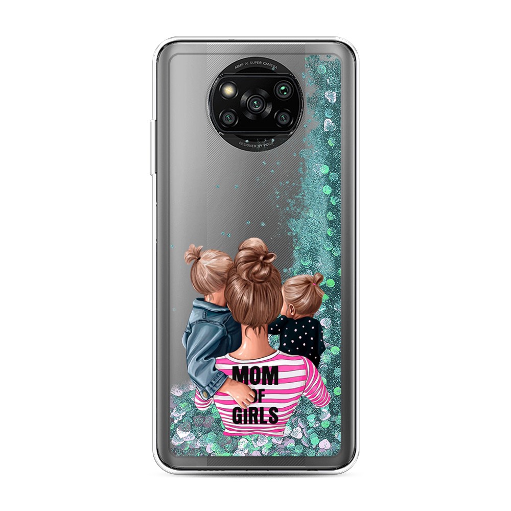 

Жидкий чехол с блестками "Mom of Girls" на Xiaomi Poco X3 Pro, 310695-1