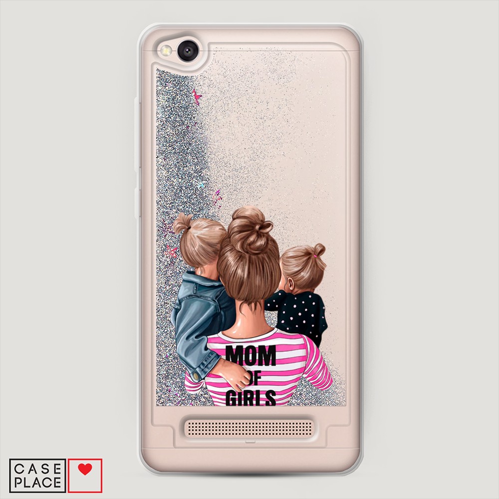 

Жидкий чехол с блестками "Mom of Girls" на Xiaomi Redmi 4A, 31391-1