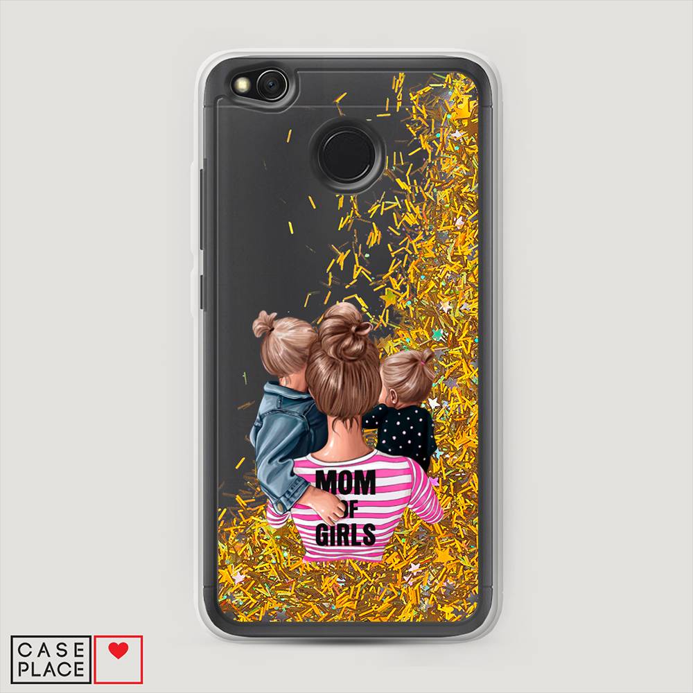 

Жидкий чехол с блестками "Mom of Girls" на Xiaomi Redmi 4X, 31490-1
