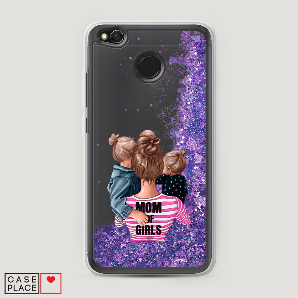 

Жидкий чехол с блестками "Mom of Girls" на Xiaomi Redmi 4X, 31492-1
